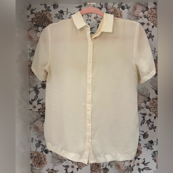 Wednesday Adams Inspired Gothic Collared White Button Up - Picture 4 of 7